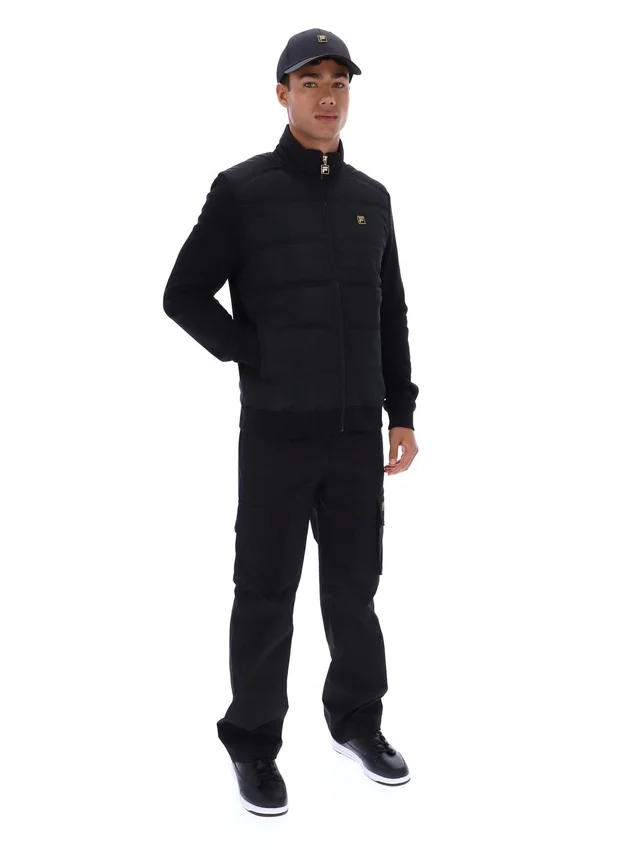 Giacca imbottita con zip integrale Jerry nera