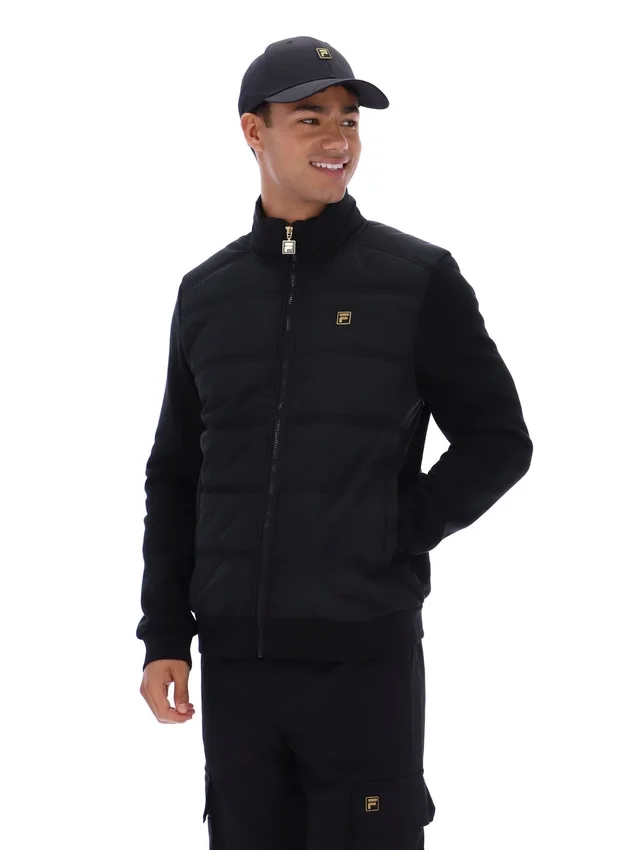 Giacca imbottita con zip integrale Jerry nera