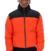 Giacca imbottita unisex Evan con inserti in Tangerine Tango