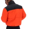 Giacca imbottita unisex Evan con inserti in Tangerine Tango