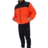 Giacca imbottita unisex Evan con inserti in Tangerine Tango