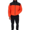 Giacca imbottita unisex Evan con inserti in Tangerine Tango