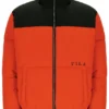 Giacca imbottita unisex Evan con inserti in Tangerine Tango