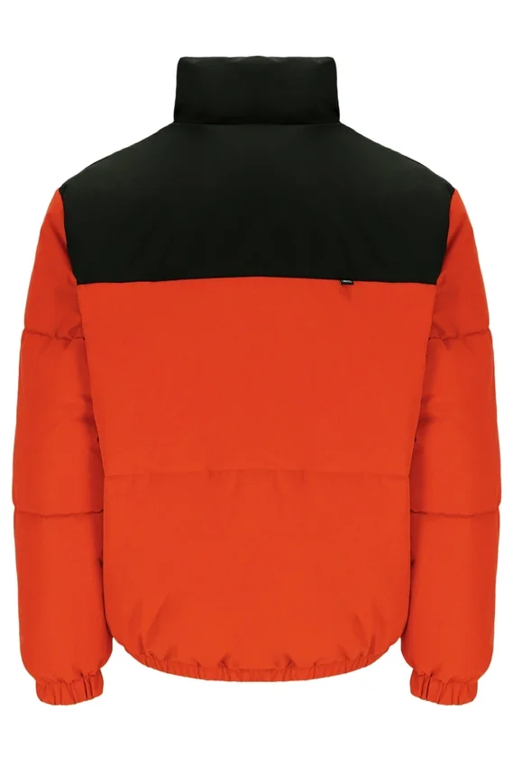 Giacca imbottita unisex Evan con inserti in Tangerine Tango