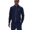 Giacca in pelle scamosciata Fila Francesco blu navy