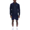 Giacca in pelle scamosciata Fila Francesco blu navy