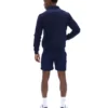 Giacca in pelle scamosciata Fila Francesco blu navy