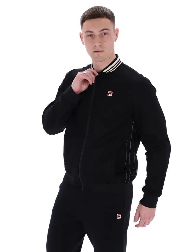 Giacca in twill nero Stefano Archive Influence