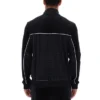 Giacca in velluto nera Higgans con zip integrale