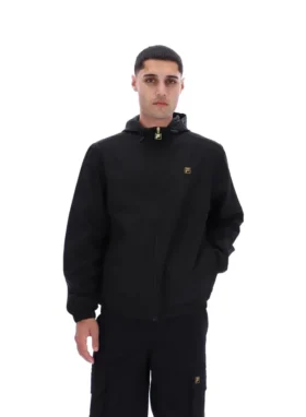 Giacca nera Ian con zip integrale