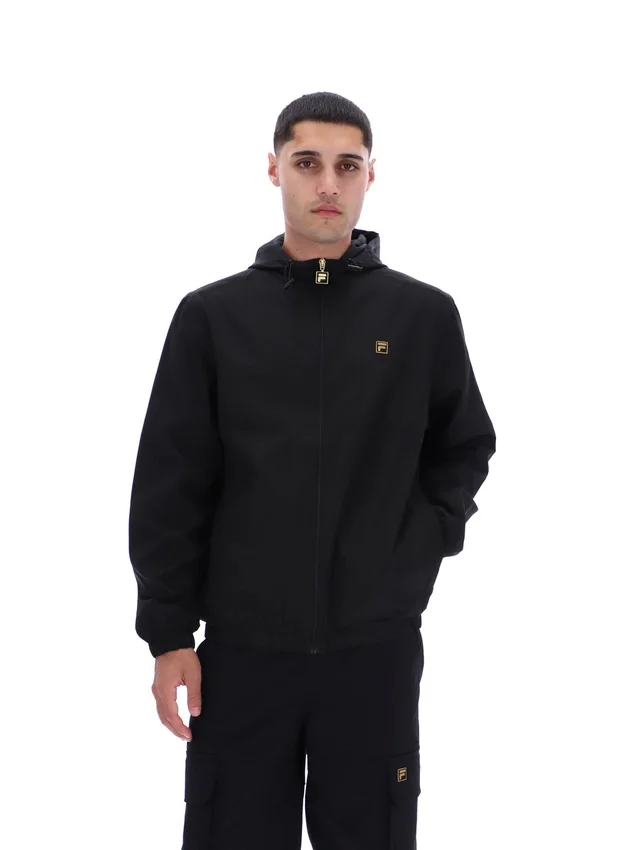 Giacca nera Ian con zip integrale