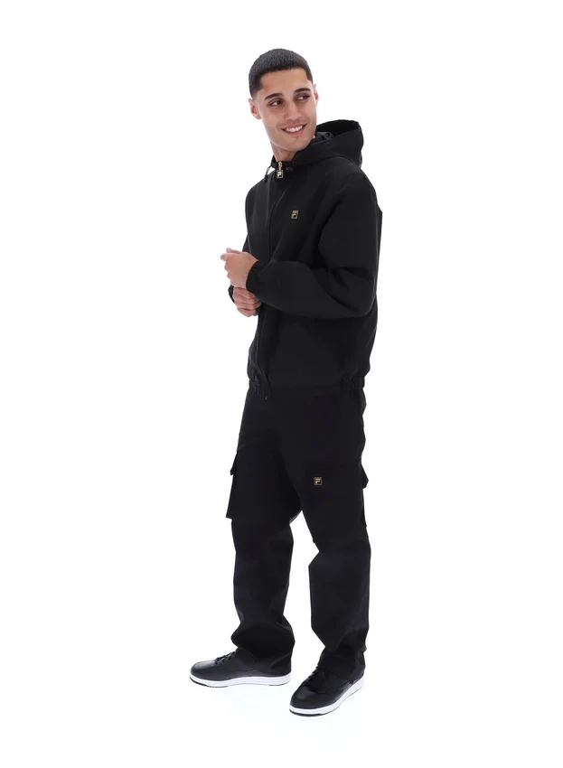 Giacca nera Ian con zip integrale