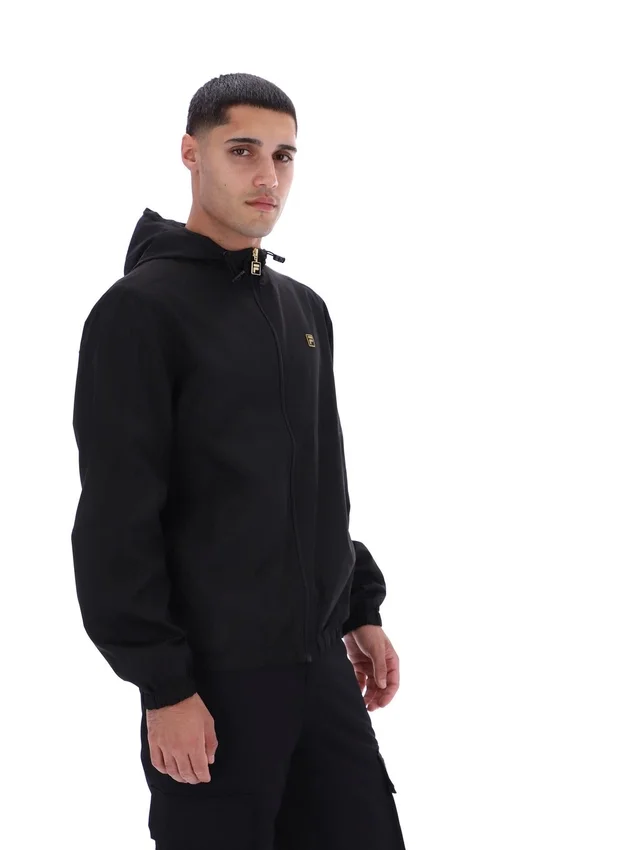 Giacca nera Ian con zip integrale