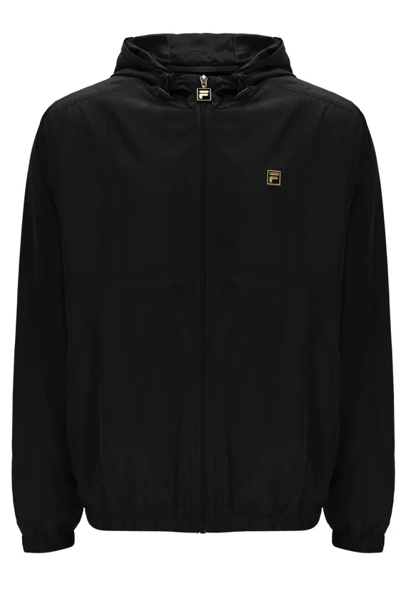 Giacca nera Ian con zip integrale