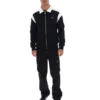 Giacca nera Morton con zip integrale e inserti a contrasto