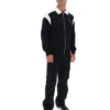 Giacca nera Morton con zip integrale e inserti a contrasto