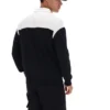 Giacca nera Morton con zip integrale e inserti a contrasto
