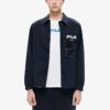 Giacca sportiva casual da uomo Fila con logo Alphabet, nera
