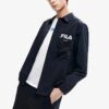 Giacca sportiva casual da uomo Fila con logo Alphabet, nera