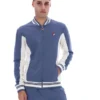 Giacca sportiva da baseball Settanta in stile vintage indaco