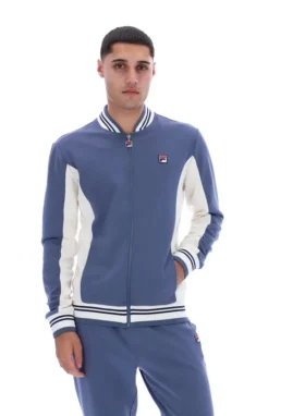 Giacca sportiva da baseball Settanta in stile vintage indaco
