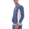 Giacca sportiva da baseball Settanta in stile vintage indaco