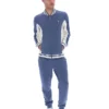 Giacca sportiva da baseball Settanta in stile vintage indaco