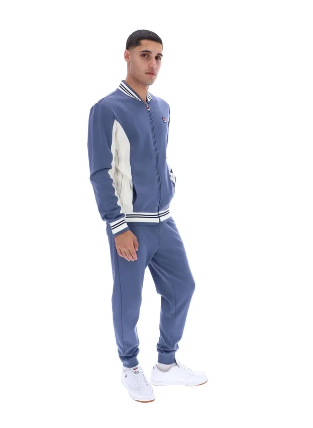 Giacca sportiva da baseball Settanta in stile vintage indaco