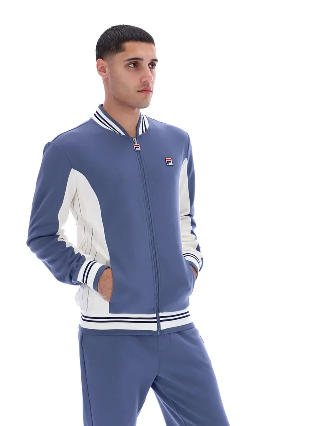Giacca sportiva da baseball Settanta in stile vintage indaco