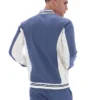 Giacca sportiva da baseball Settanta in stile vintage indaco
