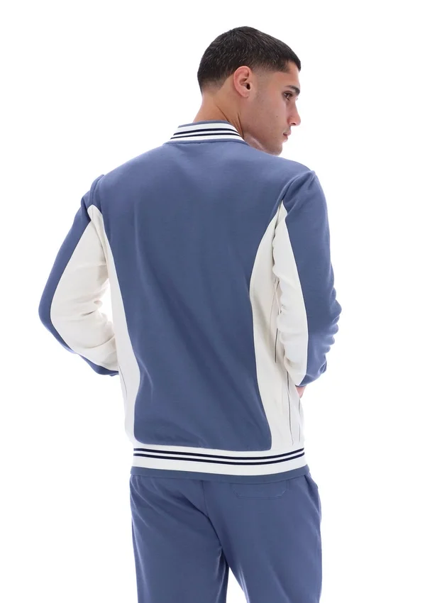 Giacca sportiva da baseball Settanta in stile vintage indaco