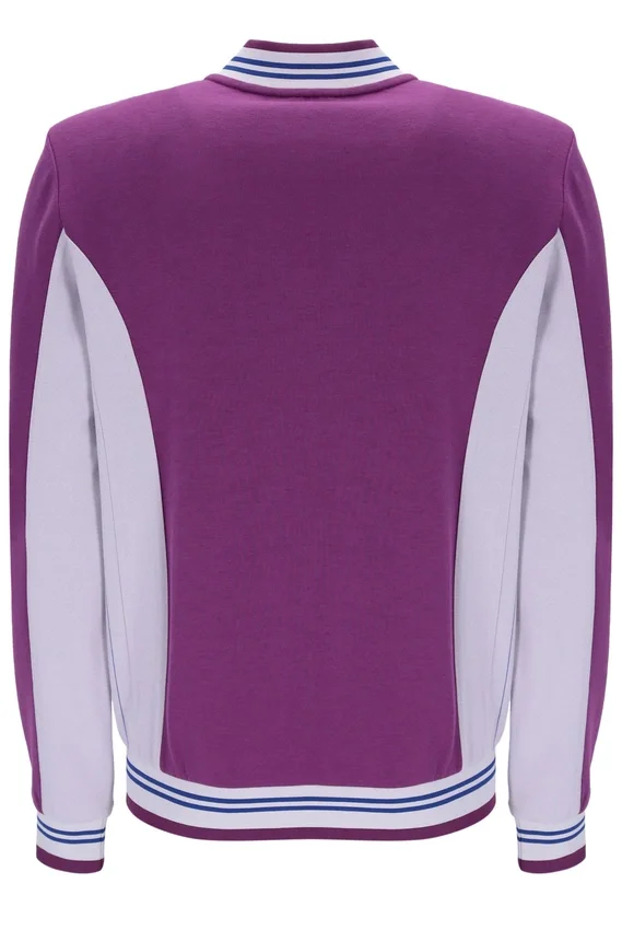 Giacca sportiva da baseball Settanta in viola tramonto
