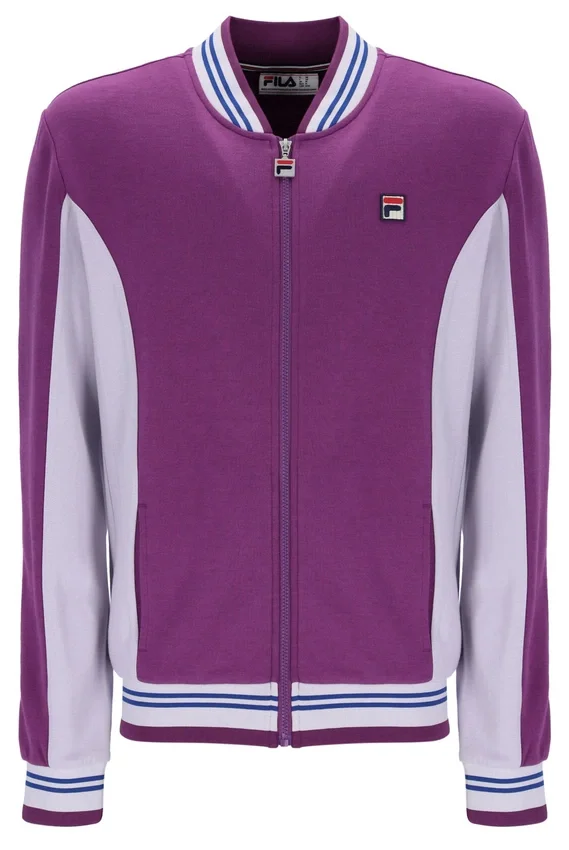 Giacca sportiva da baseball Settanta in viola tramonto
