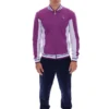 Giacca sportiva da baseball Settanta in viola tramonto