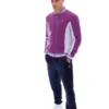 Giacca sportiva da baseball Settanta in viola tramonto