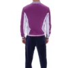 Giacca sportiva da baseball Settanta in viola tramonto