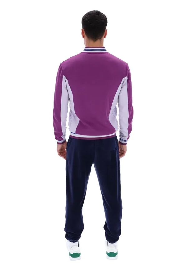 Giacca sportiva da baseball Settanta in viola tramonto