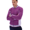Giacca sportiva da baseball Settanta in viola tramonto