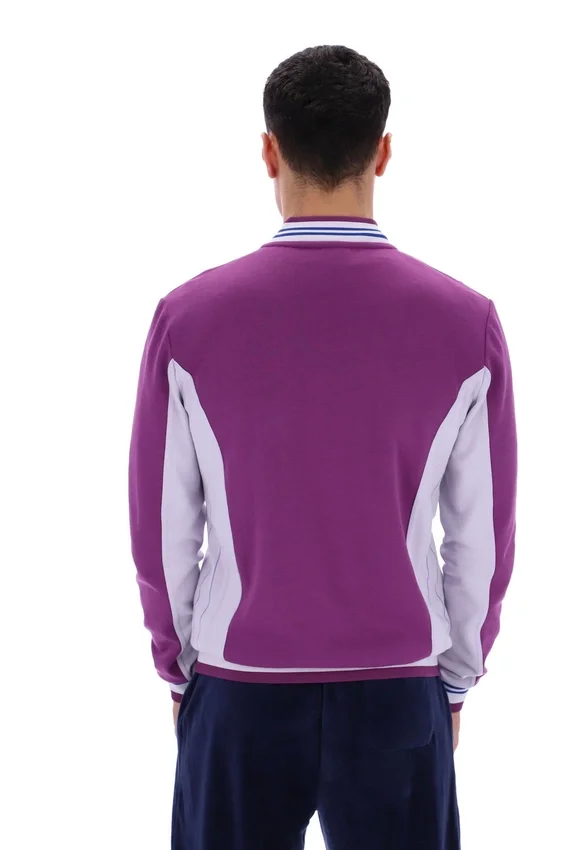 Giacca sportiva da baseball Settanta in viola tramonto