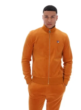 Giacca sportiva in velluto nero Pumpkin Spice