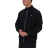 Giacca sportiva nera Davey con zip integrale