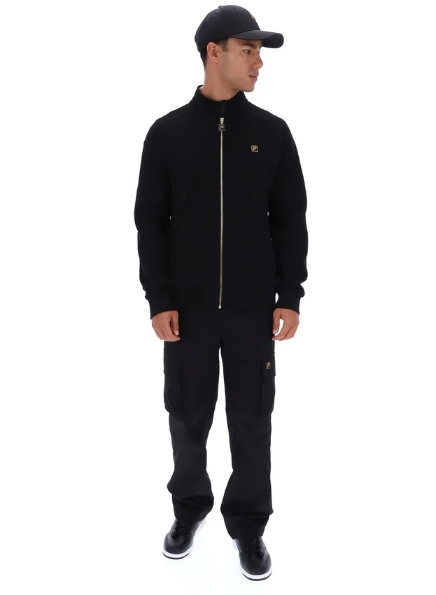 Giacca sportiva nera Davey con zip integrale