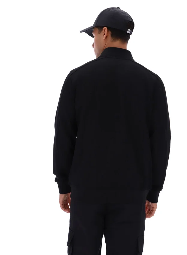 Giacca sportiva nera Davey con zip integrale