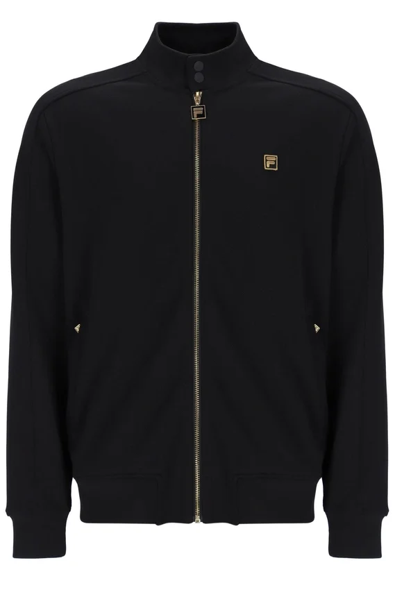 Giacca sportiva nera Davey con zip integrale