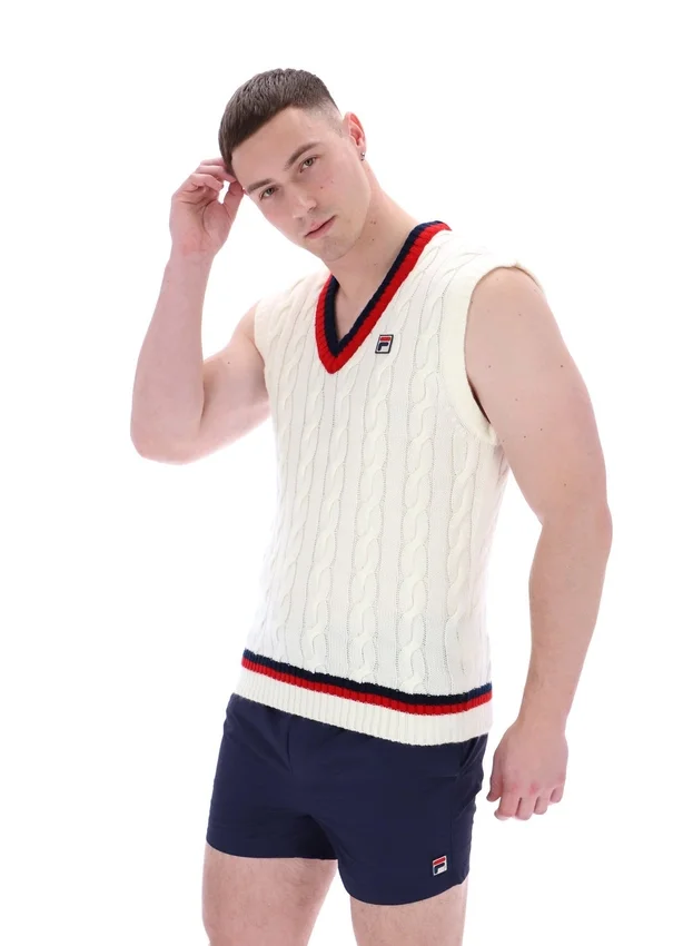 Gilet a maglia intrecciata Gardenia Rufus Archive