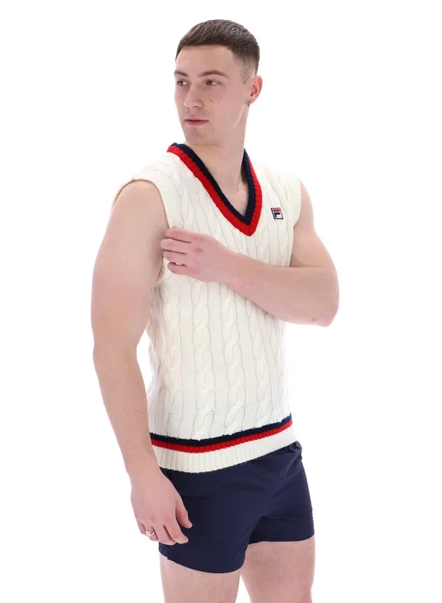 Gilet a maglia intrecciata Gardenia Rufus Archive