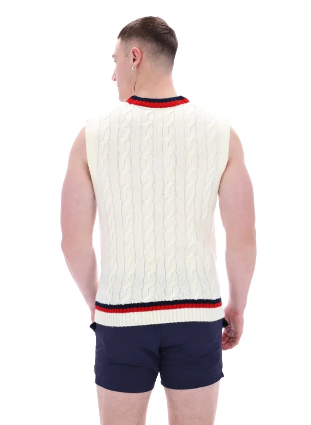 Gilet a maglia intrecciata Gardenia Rufus Archive