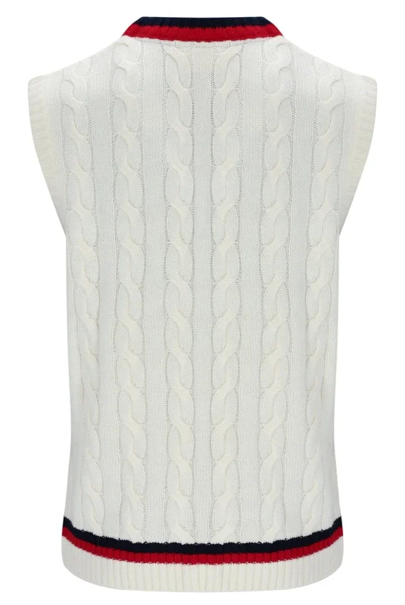Gilet a maglia intrecciata Gardenia Rufus Archive