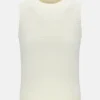 Gilet corto in maglia bianco sporco