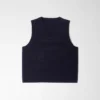 Gilet corto in maglia blu notte